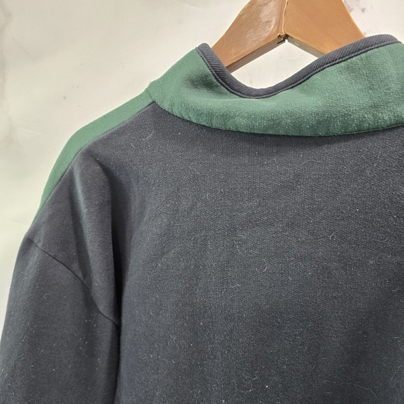 Vintage Sweatshirt Women Large Navy Green 90s Canada Autumn Fall Maple Leaf - Picture 6 of 11